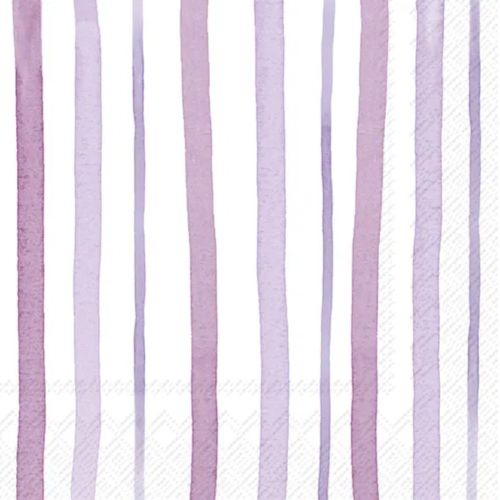 IHR Frokostserviet 3-lags 20stk - Happy Stripes Light Lilac