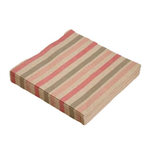 Green By Noah Frokostserviet 3-lags 20stk - Striber Rosa