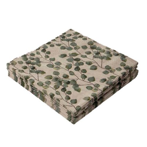 GreenByNoah Frokostserviet 3-lags 20stk - Blade Grøn