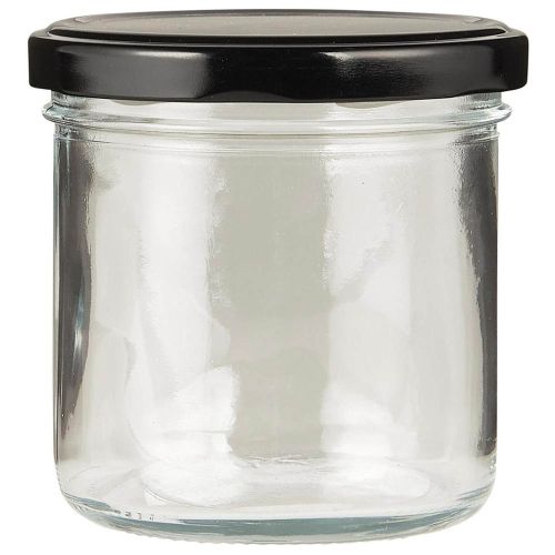 Glas m/sort skruelåg Toledo 280 ml