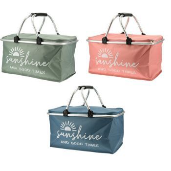 Ensfarvet køletaske m/håndtag - 35 liter