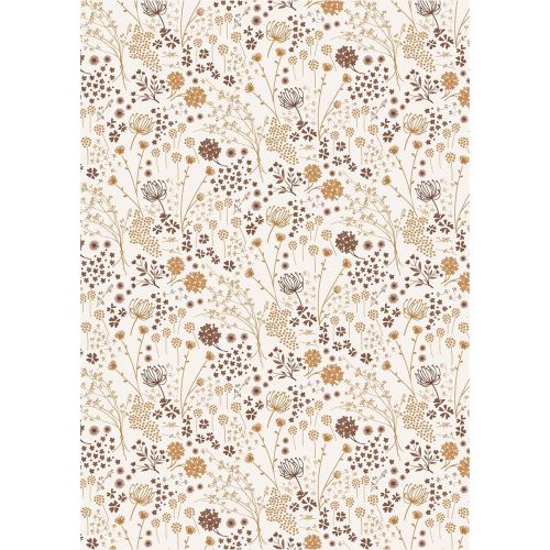 Gavepapir efterårsblomster 5 m/rulle