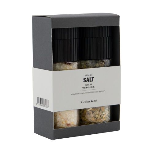 Nicolas Vahé Gaveæske Organisk Chilli Salt & Wild Garlic 120g