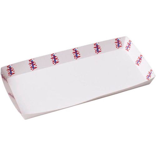 Pølsebakke m/kant Hvid - 100 stk