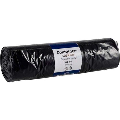 Affaldssække 240 liter - Sort