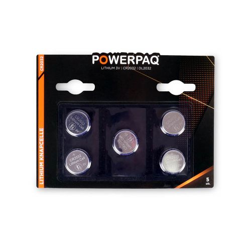 Powerpaq Lithium Batteri - 3V CR2032 DL2032 - 5stk