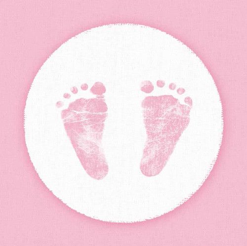 Ambiente 24x24 cm serviet - 20 stk Baby Steps Girl