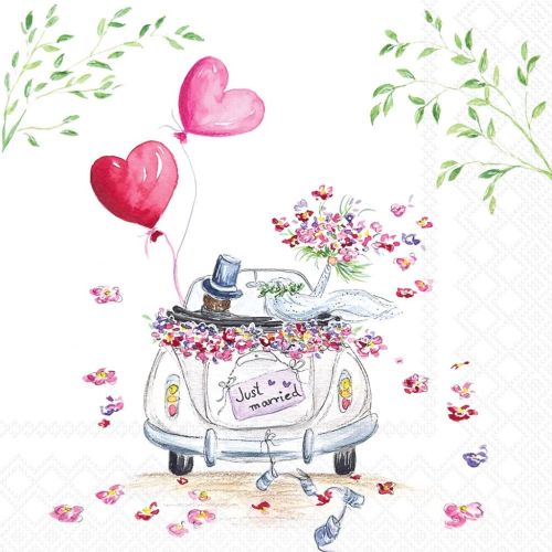 Ambiente Frokostserviet 3-lags 20stk - Wedding car