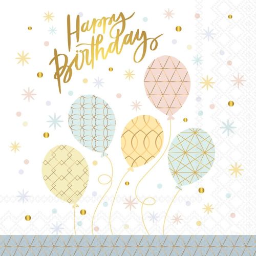 Ambiente Frokostserviet 3-lags 20stk - Happy balloons