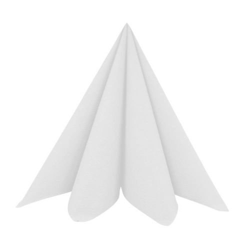 Dunisoft Stofligende Middagsserviet 12stk - Hvid