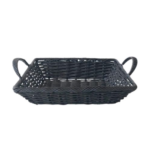 Aafod Brødkurv m/hank Sort Plast - 35x25xH10/14cm