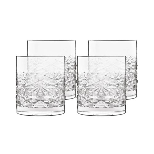 Luigi Bormioli Mixology Textures Vandglas/whiskyglas 38cl 4stk