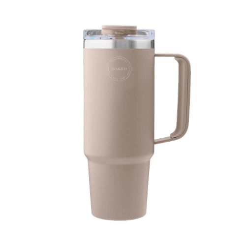 AYA&IDA Thermokop m.sugerør 885ml - Cream Beige