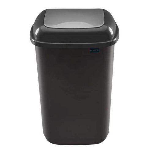 Affaldsspand m/ vippelåg 45L - Sort
