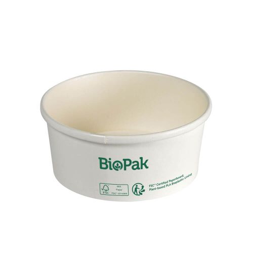 Duni BioPak Ronda Bowl Hvid 350ml - 35stk