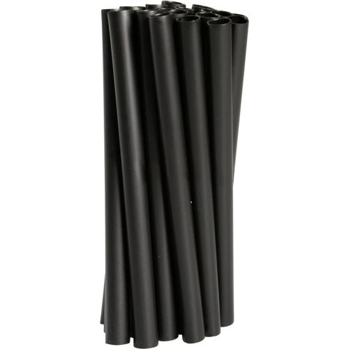 Sugerør Kort Genanvendelig Sort - 250 stk