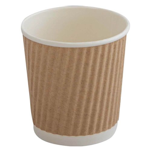 Kaffebæger Ripple Wall 10cl Brun - 25stk