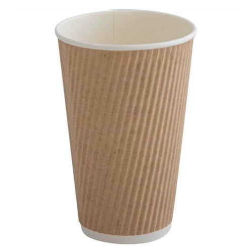 Kaffebæger Ripple Wall 48cl Brun - 25stk