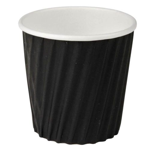 Kaffebæger Ripple Wall 10cl Sort - 25stk