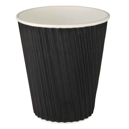 Kaffebæger Ripple Wall 36cl Sort - 25stk