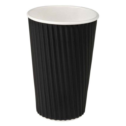 Kaffebæger Ripple Wall 48cl Sort - 25stk