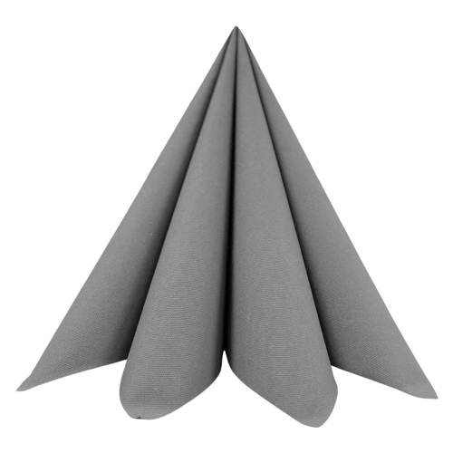 Dunisoft Stofligende Middagsserviet 60stk - Granitgrå