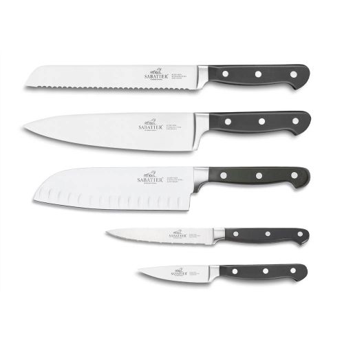 Lion Sabatier International Pluton Knivsæt 5 dele Stål/Sort
