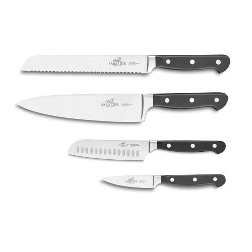 Lion Sabatier Pluton Knivsæt 4 dele Stål/Sort