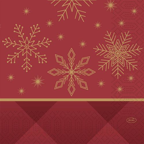 Duni Frokostserviet 3-lags 50stk - Rhombus Bordeaux