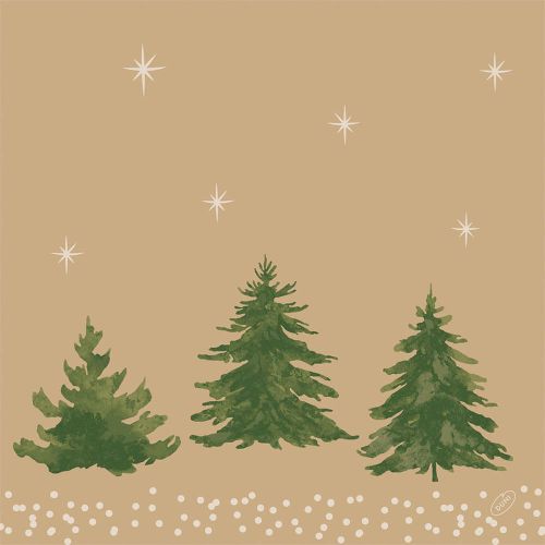 Dunisoft Stofligende Middagsserviet 60stk - Humble Trees