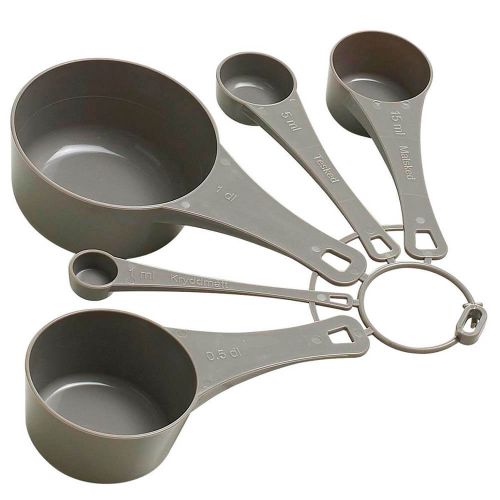 Måleskesæt Grå - 5 stk