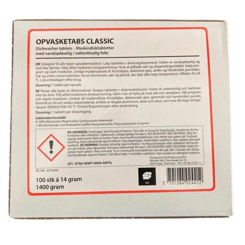 Opvasketabs standard 100stk