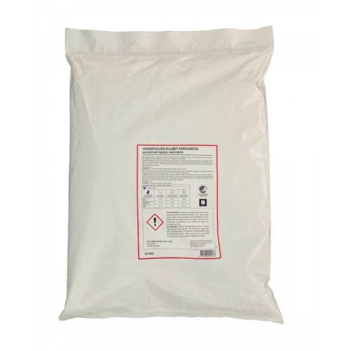 Vaskepulver 10kg uden parfume - Svanemærket