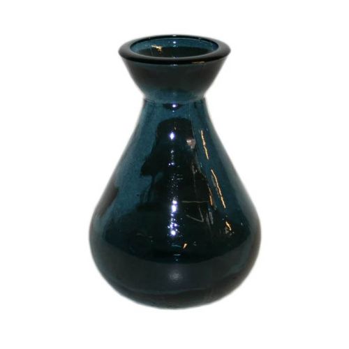 Vase Genbrugsglas Mørkeblå 11cm