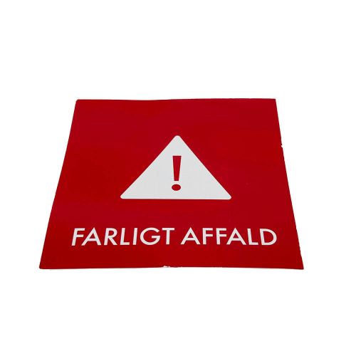 Piktogram Farligt Affald Rød