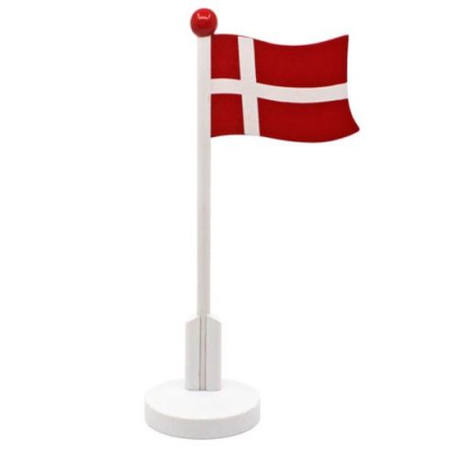 Bordflag Dannebrog Træ - 25cm