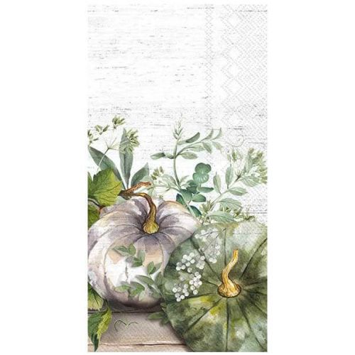 IHR Serviet 33x42cm 3-lags 16stk - Green And White Pumpkin Cream