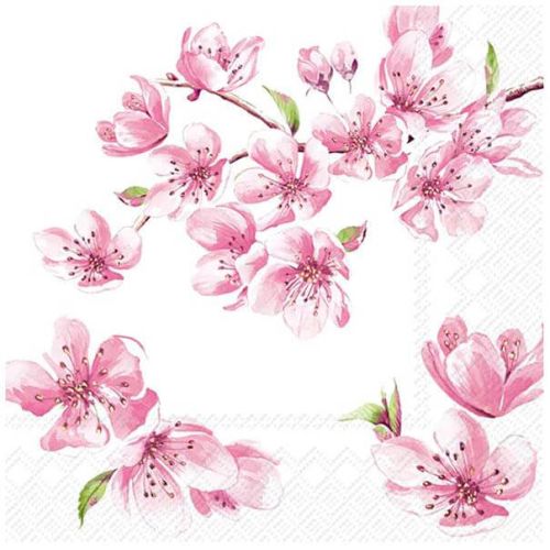 Ihr Frokostserviet 3-lags 20stk - Sakura Rosa