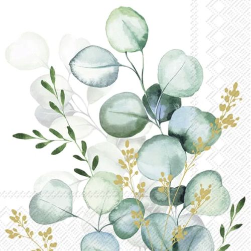 IHR Kaffeserviet 3-lags 20stk - Eucalyptus Bouquet gold