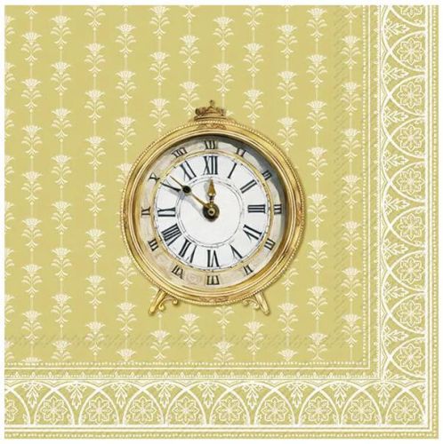 IHR Frokostserviet 3-lags 20stk - Golden Clock Cream
