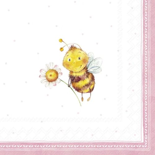 IHR Frokostserviet 3-lags 20stk - Sunny Bee Light Rose
