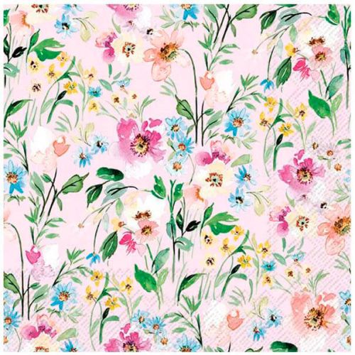 IHR 3-lags Frokostserviet 33x33cm 20stk - Beauty Of Spring Light Rose