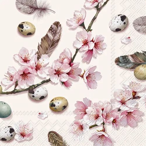 IHR Frokostserviet 3-lags 20stk - Beautiful Sakura Cream