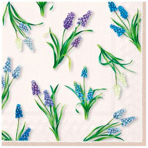 IHR Frokostserviet 3-lags 20stk - Spring Muscari Cream