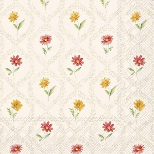 IHR Frokostserviet 3-lags 20stk - Soft Sunset Pattern Cream
