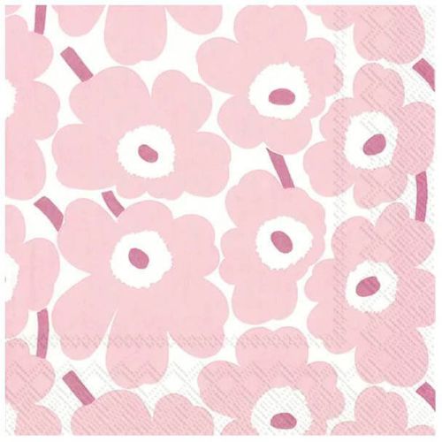 Marimekko Kaffeserviet 3-lags 20stk - Mini Unikko Rosa