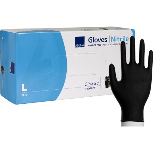 Nitrilhandsker Pudderfri Sort 200stk - Large