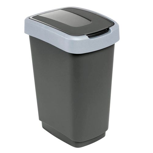 Affaldsspand m/ vippelåg 25L - Grå
