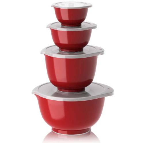 Rosti NEW Margrethe Røreskålesæt 8 dele 0,25 + 0,5 + 1,5 + 3 liter Rød