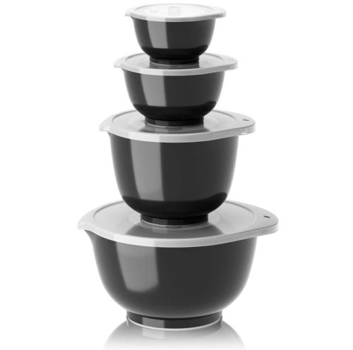 Rosti NEW Margrethe Røreskålesæt 8 dele 0,25 + 0,5 + 1,5 + 3 liter Carbon black